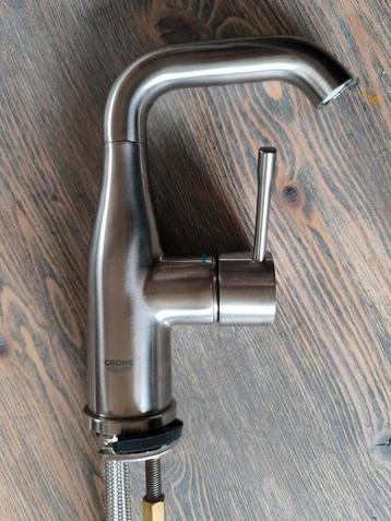 Grohe essence, mitigeur lavabo, couleur chrome, Enlèvement ou Envoi, Utilisé, Chrome, Robinet
