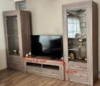 Woonkamerset | TV- meubel + 2 vitrinekasten met LED, Ophalen, Glas, 75 cm of meer, Zo goed als nieuw