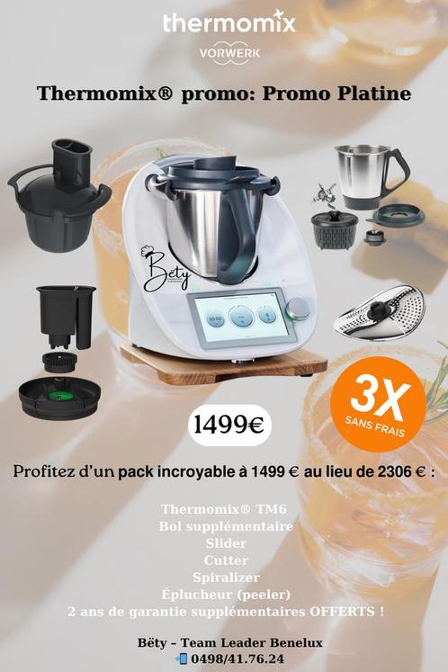 Conseillère Thermomix Offre Mai payer sans frais, Elektronische apparatuur, Keukenmixers, Nieuw, 2 tot 3 liter, 3 snelheden of meer
