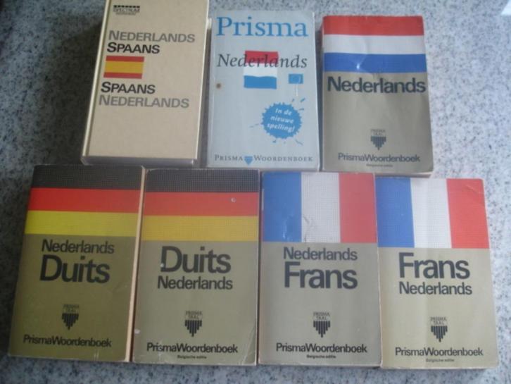7 woordenboeken Prisma en Spectrum voor € 5,00, Boeken, Woordenboeken, Gelezen, Overige talen, Ophalen of Verzenden