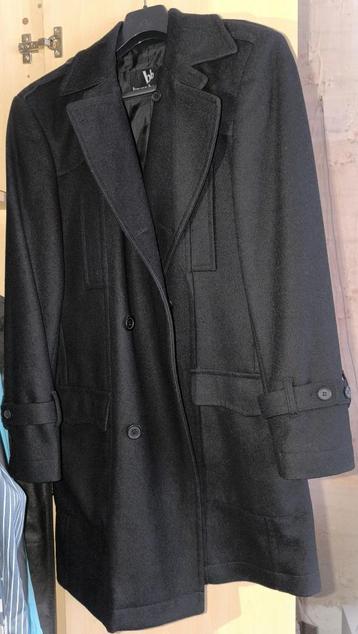 Bruno Banani zwarte wollen trenchcoat beschikbaar voor biedingen