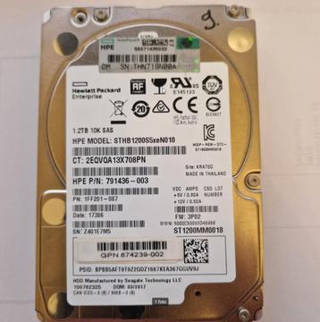 Te koop: HPE 1.2TB 10K SAS HDD beschikbaar voor biedingen