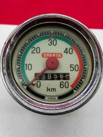 Originele Sparta VDO km teller, 60 km/h. Oldtimers  beschikbaar voor biedingen