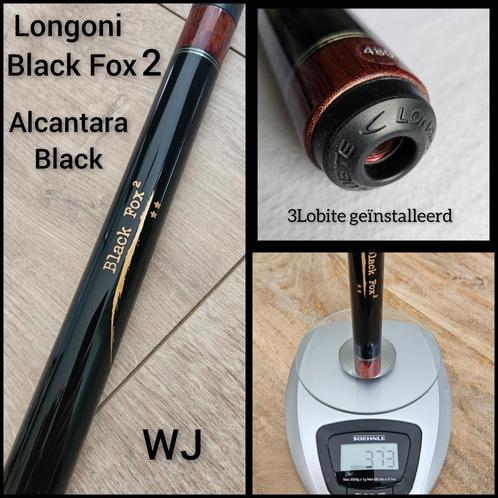 Longoni Alcantara Black Fox 2 - WJ - 3Lobite - Libre 373 gr., Sport en Fitness, Biljarten en Poolen, Zo goed als nieuw, Keu of Ballen