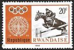 1 Postzegel Rwanda 1968 Olympische Spelen - Mexico (II)], Ophalen of Verzenden, Postfris, Sport