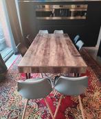 Eetkamer tafel met 8 stoelen, Ophalen, Hoeve / loft/ modern, Gebruikt, 200 cm of meer