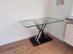 Eettafel in tempered glas, Ophalen, Gebruikt, Glas, Modern