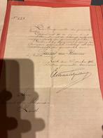 document Ontslagbrief nwacht Zeist Teunis van Rheenen 1902, Verzamelen, Verzenden