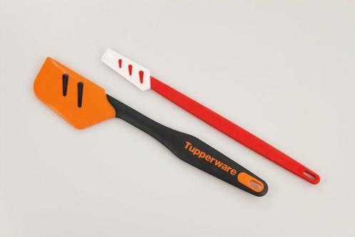 Tupperware™ Keukengerei « Silicone Spatel » x 2, Huis en Inrichting, Keuken | Tupperware, Nieuw, Bus of Trommel, Wit, Oranje, Rood