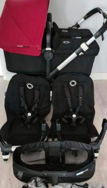 Bugaboo donkey2  Twin zwart/red Duo kinderwagen Set beschikbaar voor biedingen