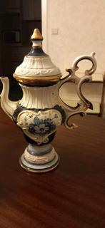 Prachtuge sier koffiekan dekseltje is onzichtbaar geplakt, Ophalen, Gebruikt, Porselein