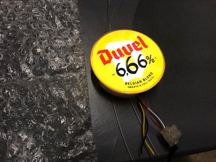 Duvel 6,66% taplens met verlichting, Verzamelen, Merken en Reclamevoorwerpen, Nieuw, Overige typen, Ophalen of Verzenden