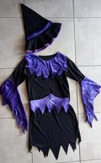 Halloween heksenkleedje + hoed 8-10 j, Ophalen of Verzenden, Zo goed als nieuw, 134 t/m 140