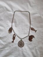 Collier charms Libelle Rosita métal argenté années 70, Handtassen en Accessoires, Kettingen, Ophalen of Verzenden, Zo goed als nieuw