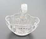 2) Corbeille en cristal avec décoration gravée, Enlèvement