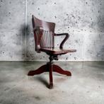 Vintage houten Amerikaanse bureaustoel / desk chair, Antiek en Kunst, Ophalen of Verzenden