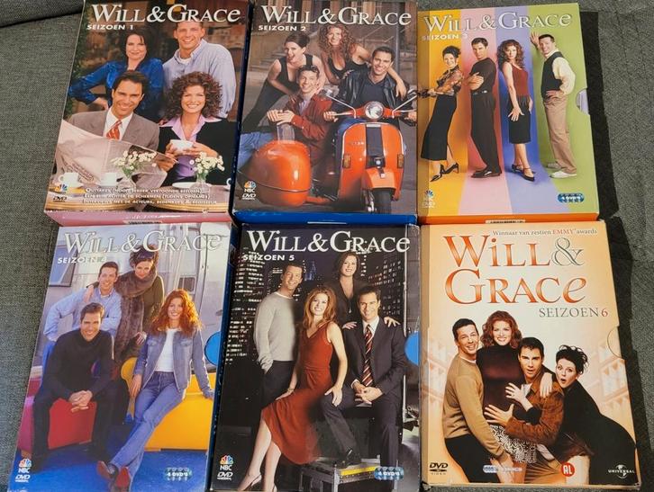 Will & Grace van seizoen 1 tot en met 6, Cd's en Dvd's, Dvd's | Tv en Series, Gebruikt, Komedie, Boxset, Alle leeftijden, Ophalen of Verzenden