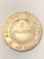 Munt zilver France 5 FR Napoleon PR Consul jaartal  XI  Q, Ophalen of Verzenden, Frankrijk, Losse munt, Zilver