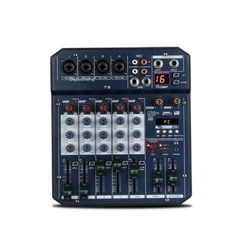 T6 Audio Mixer 6-Kanaals-Draagbare Geluidskaart - Bluetooth beschikbaar voor biedingen
