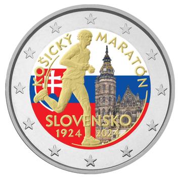 2 euros Slovaquie 2024 Marathon Kosice coloré