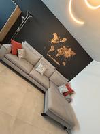 Canape d’angle gris, Huis en Inrichting, Ophalen, Zo goed als nieuw
