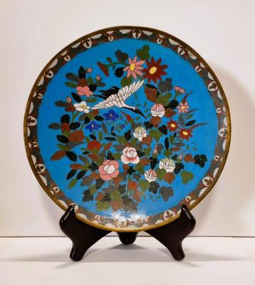 Plat/bol ancien en émail cloisonné - époque Meiji, Enlèvement ou Envoi