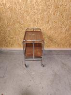 Serveerwagen / Trolley – Jaren ’60 / ’70 – Hout & Chroom, Huis en Inrichting, Kunststof, Gebruikt, Info@keukiesshop.com, 60 cm of meer