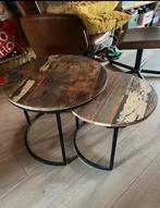 2 bijzettafetjes/salontafels, Ophalen, Zo goed als nieuw