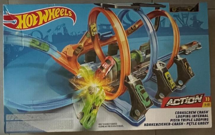 Hot Wheels Racebaan Corkscrew Crash - Nieuw - 40€, Kinderen en Baby's, Speelgoed | Racebanen, Nieuw, Racebaan, Elektrisch, Hot Wheels