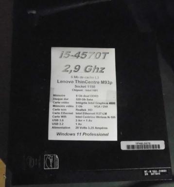 Lenovo ThinkCentre M93p / i5-4570T beschikbaar voor biedingen