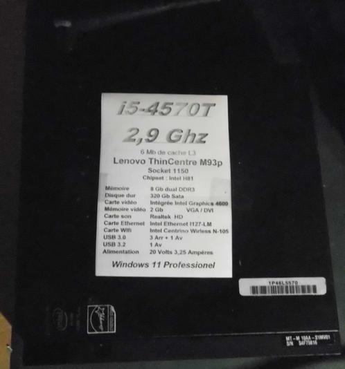 Lenovo ThinkCentre M93p / i5-4570T, Computers en Software, Desktop Pc's, 8 GB, Ophalen of Verzenden