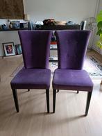 Deux belles chaises en tissu violet, Comme neuf, Enlèvement, Autres couleurs, Deux