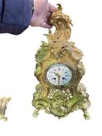 Belangrijke Louis XV-klok - verguld brons - einde 19e eeuw, Antiek en Kunst, Antiek | Klokken, Ophalen