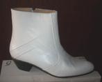 Bottillons en cuir blanc, pointure 40, homme ou femme, neufs, Enlèvement ou Envoi, Neuf, Blanc