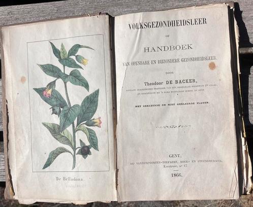Volksgezondheidsleer – De Backer – Gent 1866 – Gesigneerd, Antiek en Kunst, Antiek | Boeken en Manuscripten, Ophalen of Verzenden