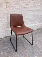 6 comfortabele design stoelen, Huis en Inrichting, Ophalen, Gebruikt, Bruin, Leer