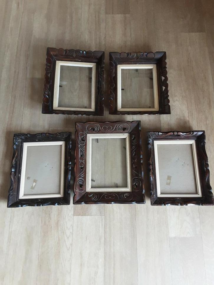 Antieke fotokaders jaren  50 & 60 ! PAKKETJE 5 STUKS, Audio, Tv en Foto, Fotografie | Fotolijsten, Zo goed als nieuw, Ophalen