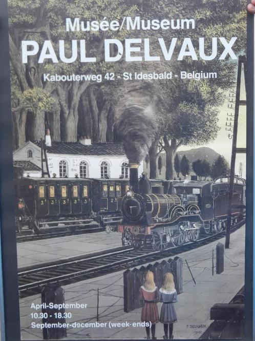 POSTER "DELVAUX", Verzamelen, Posters, Gebruikt, Overige onderwerpen, Deurposter of groter, Rechthoekig Staand, Ophalen
