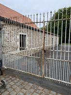 Oude smeedijzeren poort, Tuin en Terras, Tuinhekken en Hekwerk, Ophalen, Met poort, Gebruikt, Spijlenhekwerk
