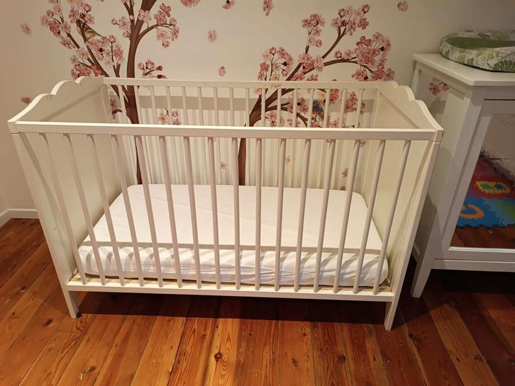 Lit cage 60x120, Kinderen en Baby's, Kinderkamer | Bedden, Zo goed als nieuw, Matras, Ophalen