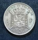 1 frank FR 1880 (onvolledig kruis) - Leopold II, Postzegels en Munten, Verzenden, Zilver, Losse munt, Zilver