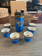 service à saké japonais 7 pièces vintage, Service complet, Céramique, Enlèvement, Utilisé