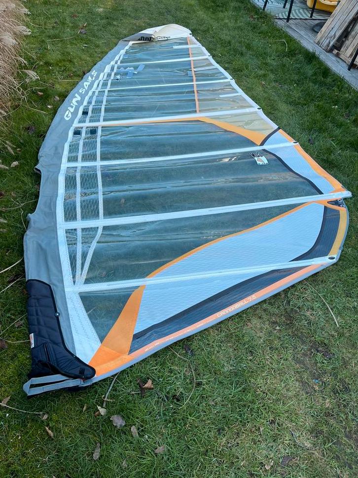 Gun Sails Cannonball 7.5, Sports nautiques & Bateaux, Planche à voile, Utilisé, Voile, Avec sac de transport, 7 m² ou plus, Enlèvement