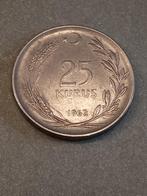TURKIJE 25 Kurus 1962, Postzegels en Munten, Ophalen of Verzenden, Losse munt, Overige landen