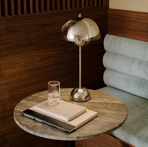 Verner Panton Flowerpot V3 Brass - tafellamp, Huis en Inrichting, Lampen | Tafellampen, Nieuw, Metaal, Ophalen of Verzenden
