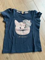 Blauw t-shirt met zachtroze poes mt92, Kinderen en Baby's, Kinderkleding | Maat 92, Gebruikt, Meisje, Name it, Ophalen of Verzenden
