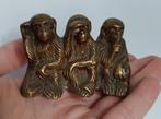 Drie bronzen aapjes, Antiek en Kunst, Ophalen of Verzenden