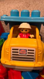 Vrachtwagen Mega Bloks + blokken + bak, Ophalen, Zo goed als nieuw, Auto of Voertuig
