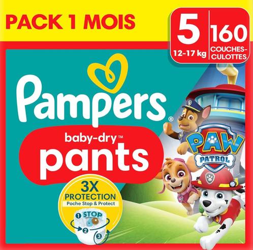 Pampers Baby-Dry Pants La Pat’Patrouille Taille 5, 160 Couch, Enfants & Bébés, Bains & Soins, Neuf, Envoi