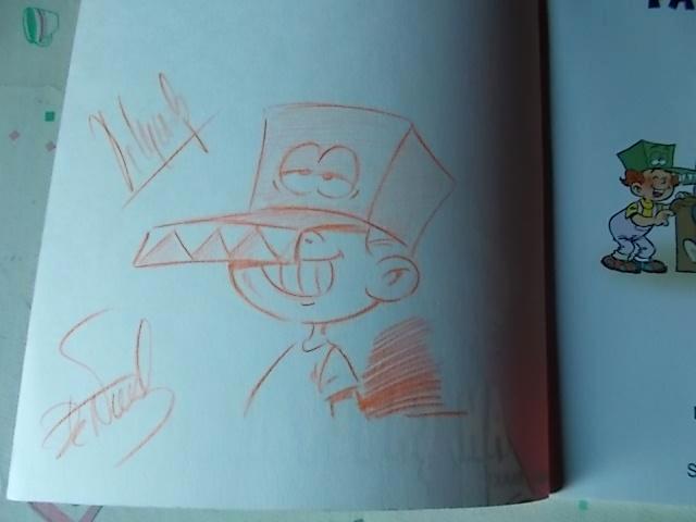 Lot BD EO Stam et Pilou dédicacées, Boeken, Stripverhalen, Gelezen, Ophalen of Verzenden